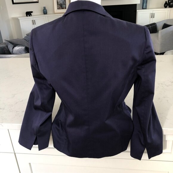 MaxMara Designer Classic 2 Button Cotton Blend 3/4 Slv Jacket Purple Sz 8 NWOT - Picture 7 of 13